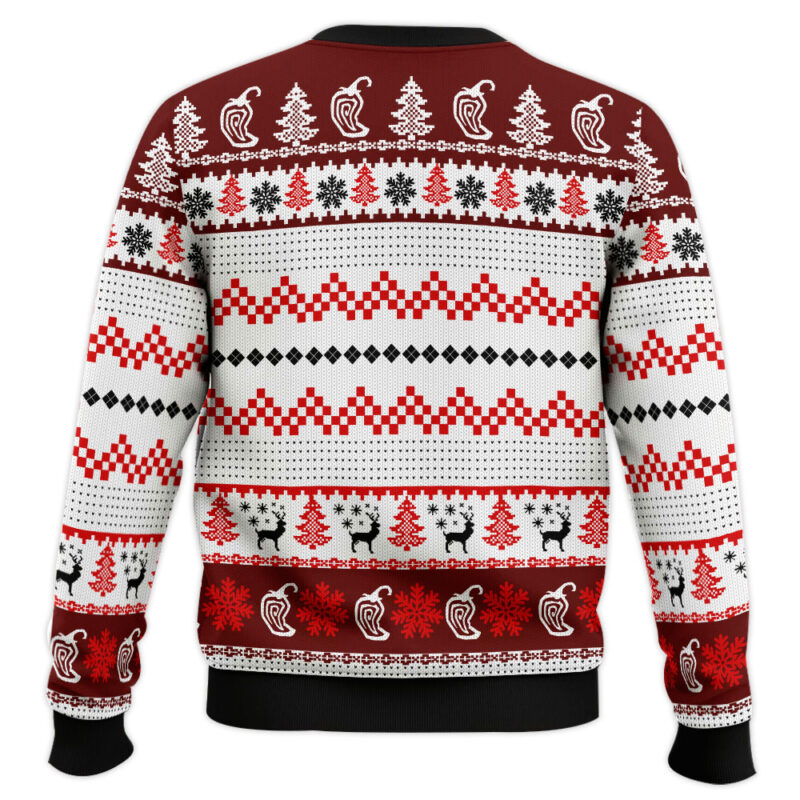 Hooktab Chipotle Mexican's Grill Ugly Christmas Sweater Hooktab Chipotle Mexican's Grill Ugly Christmas Sweater