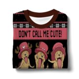 Hooktab Chopper Don't Call Me Cute! I'm A Monster! One Piece Ugly Christmas Sweater