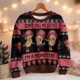 Hooktab Chopper Don't Call Me Cute! I'm A Monster! One Piece Ugly Christmas Sweater