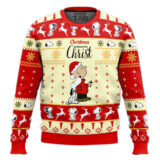 Hooktab Christ The Charlie Brown and Snoopy Show Ugly Christmas Sweater