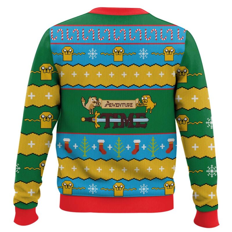 Hooktab Christmas Adventure Time Ugly Christmas Sweater Hooktab Christmas Adventure Time Ugly Christmas Sweater