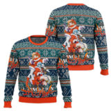 Hooktab Christmas Evangelion Ugly Christmas Sweater