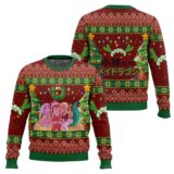 Hooktab Christmas Family Miss Kobayashi's Dragon Maid Ugly Christmas Sweater