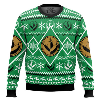 Hooktab Christmas Green Ranger Power Rangers Ugly Christmas Sweater