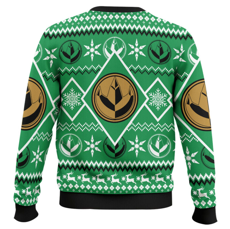 Hooktab Christmas Green Ranger Power Rangers Ugly Christmas Sweater Hooktab Christmas Green Ranger Power Rangers Ugly Christmas Sweater
