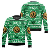 Hooktab Christmas Green Ranger Power Rangers Ugly Christmas Sweater