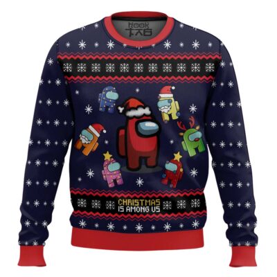 Hooktab Christmas Is Among Us Ugly Christmas Sweater