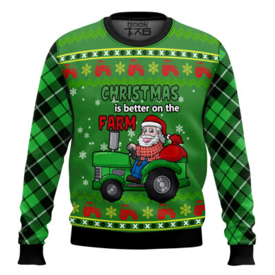 Hooktab Christmas Is Better On The Farm Ugly Christmas Sweater
