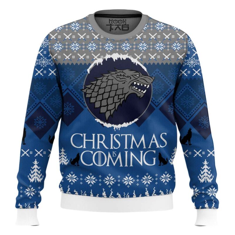 Hooktab Christmas Is Coming Game Of Thrones Ugly Christmas Sweater Hooktab Christmas Is Coming Game Of Thrones Ugly Christmas Sweater