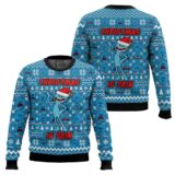 Hooktab Christmas Is Pain Mr. Meeseeks Rick And Morty Ugly Christmas Sweater