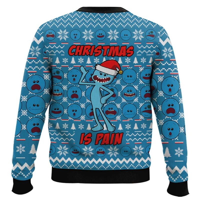 Hooktab Christmas Is Pain Mr. Meeseeks Rick And Morty Ugly Christmas Sweater Hooktab Christmas Is Pain Mr. Meeseeks Rick And Morty Ugly Christmas Sweater