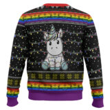 Hooktab Christmas Light Unicorn Ugly Christmas Sweater