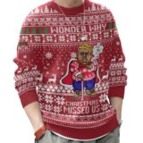 Hooktab Christmas Missed The Notorious B.I.G Ugly Christmas Sweater
