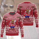 Hooktab Christmas Missed The Notorious B.I.G Ugly Christmas Sweater