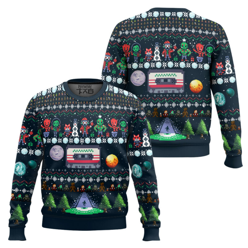 Hooktab Christmas Night Guardians Of The Galaxy Ugly Christmas Sweater Hooktab Christmas Night Guardians Of The Galaxy Ugly Christmas Sweater