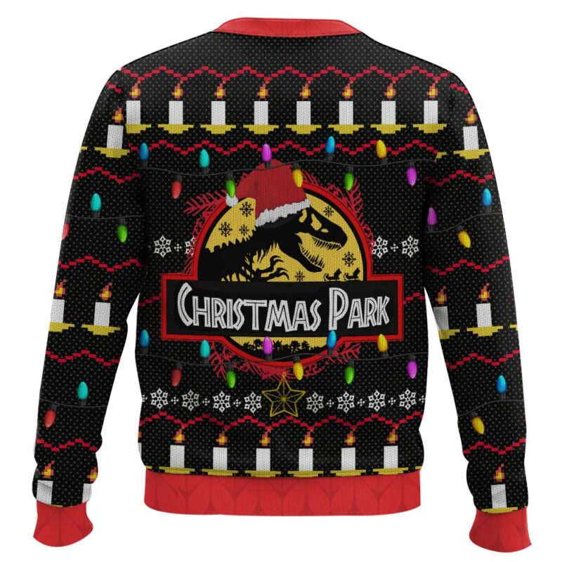 Hooktab Christmas Park Jurassic Park Ugly Christmas Sweater Hooktab Christmas Park Jurassic Park Ugly Christmas Sweater