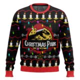 Hooktab Christmas Park Jurassic Park Ugly Christmas Sweater