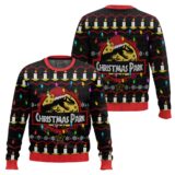 Hooktab Christmas Park Jurassic Park Ugly Christmas Sweater
