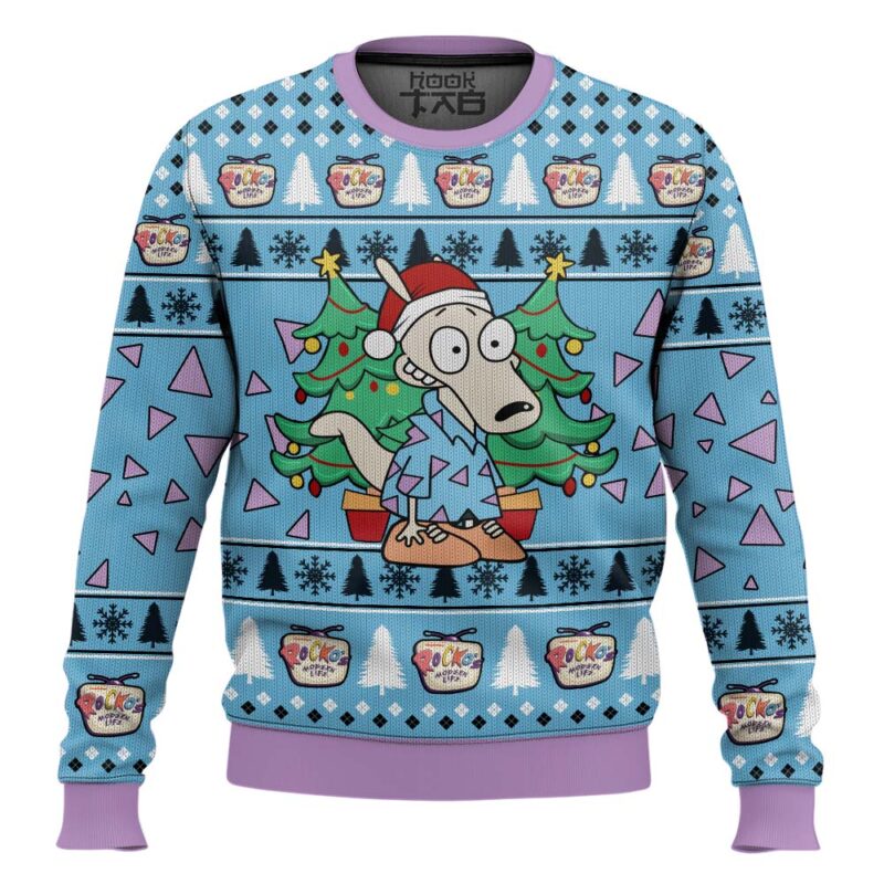 Hooktab Christmas Rocko Rocko's Modern Life Ugly Christmas Sweater