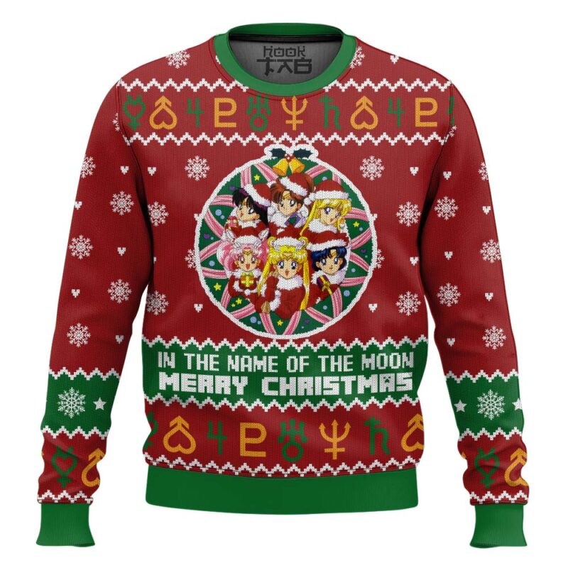 Hooktab Christmas Sailor Guardians Sailor Moon Ugly Christmas Sweater