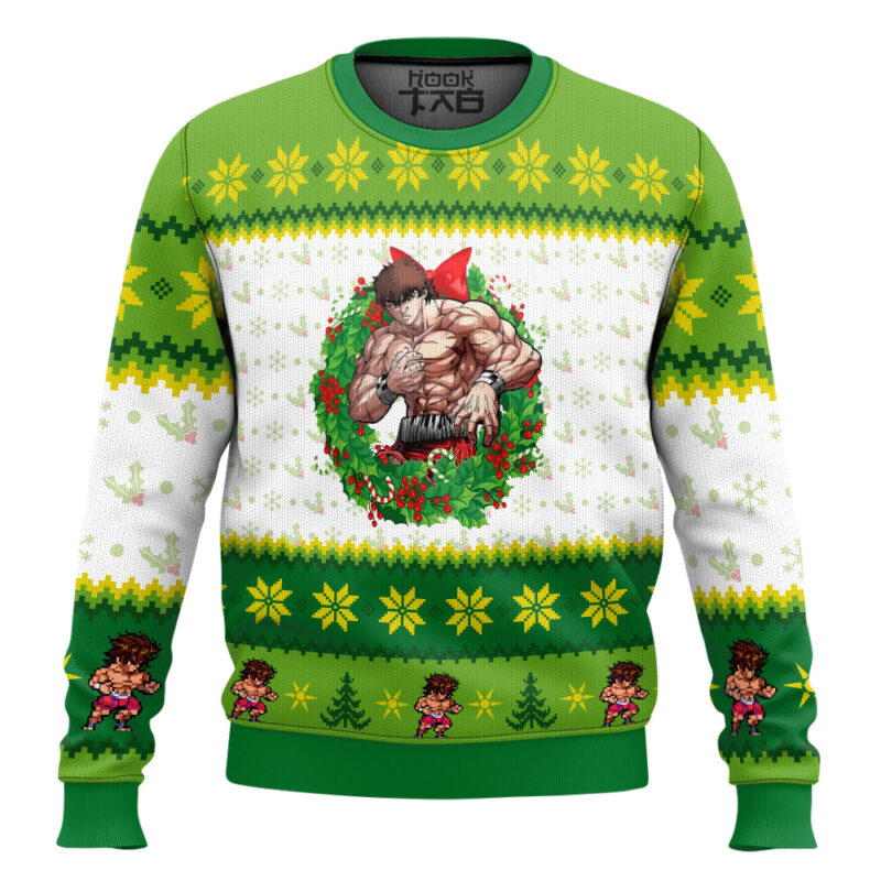 Hooktab Christmas Season Baki Ugly Christmas Sweater