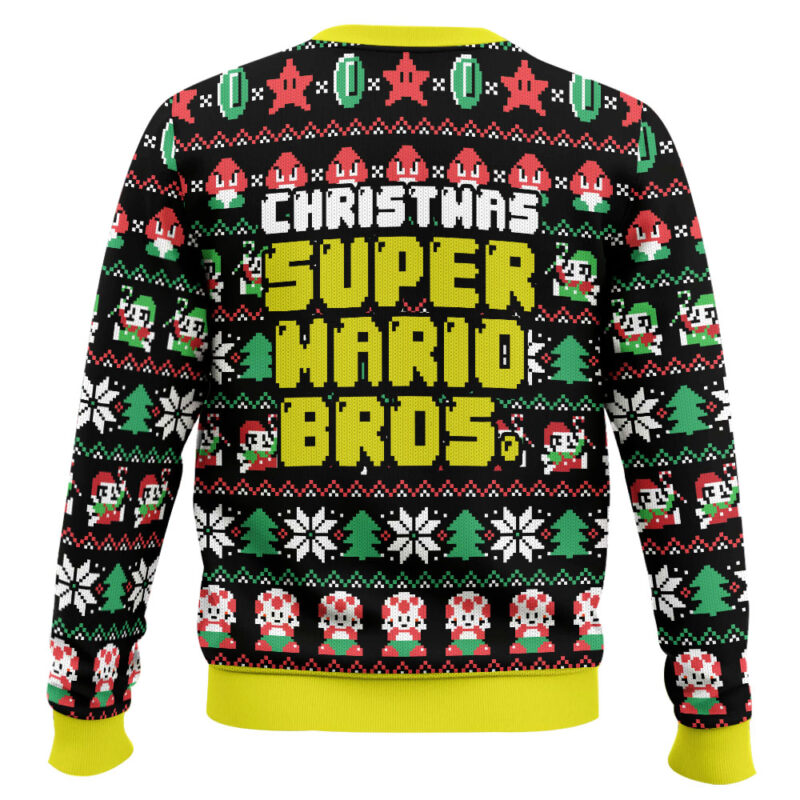 Hooktab Christmas Super Mario Bros. Ugly Christmas Sweater Hooktab Christmas Super Mario Bros. Ugly Christmas Sweater