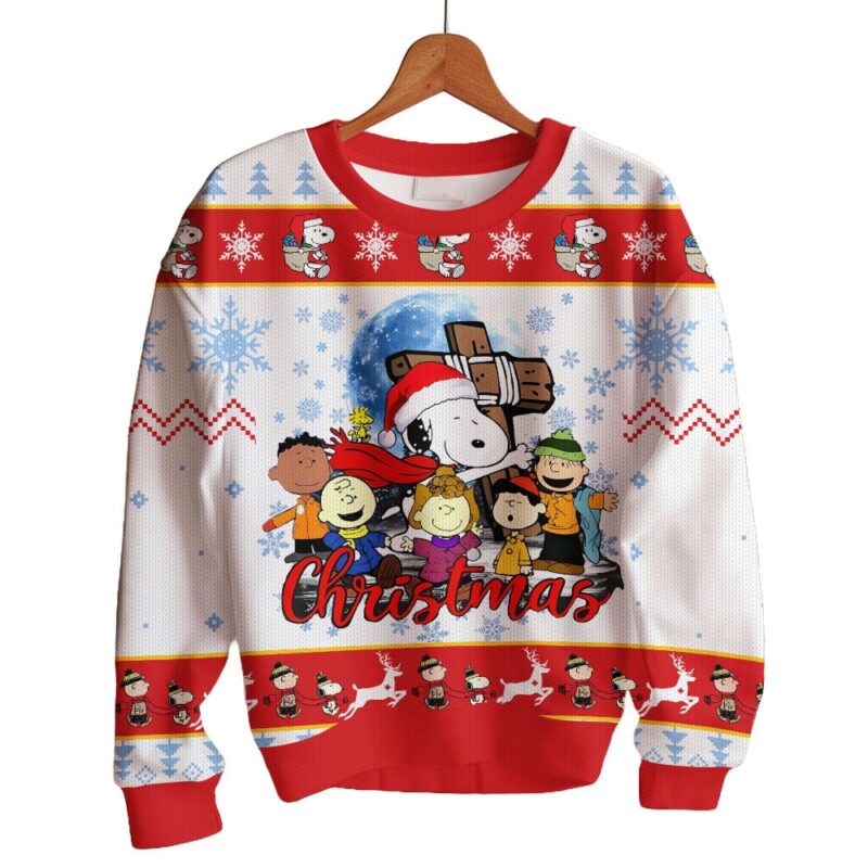 Hooktab Christmas The Charlie Brown and Snoopy Show Ugly Christmas Sweater Hooktab Christmas The Charlie Brown and Snoopy Show Ugly Christmas Sweater