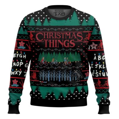 Hooktab Christmas Things Stranger Things Ugly Christmas Sweater