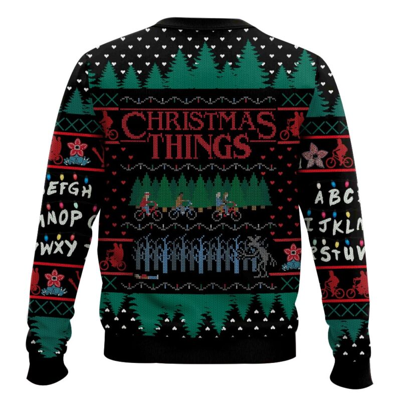 Hooktab Christmas Things Stranger Things Ugly Christmas Sweater Hooktab Christmas Things Stranger Things Ugly Christmas Sweater