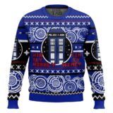 Hooktab Christmas Through Time And Space Doctor Who Ugly Christmas Sweater