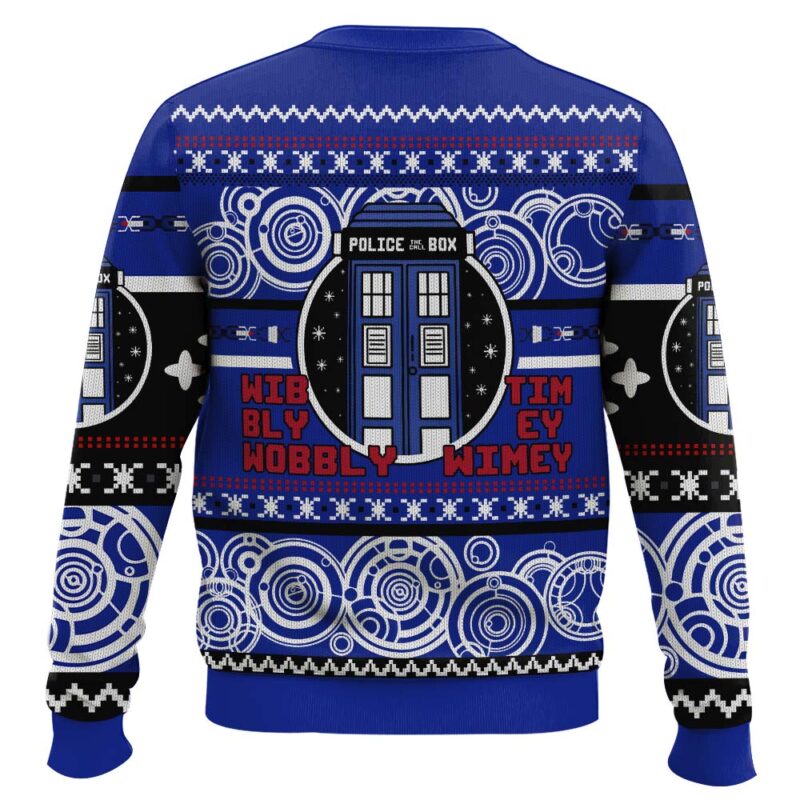 Hooktab Christmas Through Time And Space Doctor Who Ugly Christmas Sweater Hooktab Christmas Through Time And Space Doctor Who Ugly Christmas Sweater