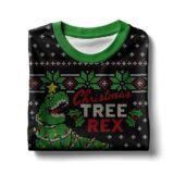 Hooktab Christmas Tree Rex Jurassic Park Ugly Christmas Sweater