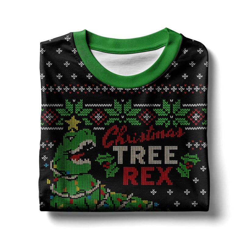 Hooktab Christmas Tree Rex Jurassic Park Ugly Christmas Sweater Hooktab Christmas Tree Rex Jurassic Park Ugly Christmas Sweater