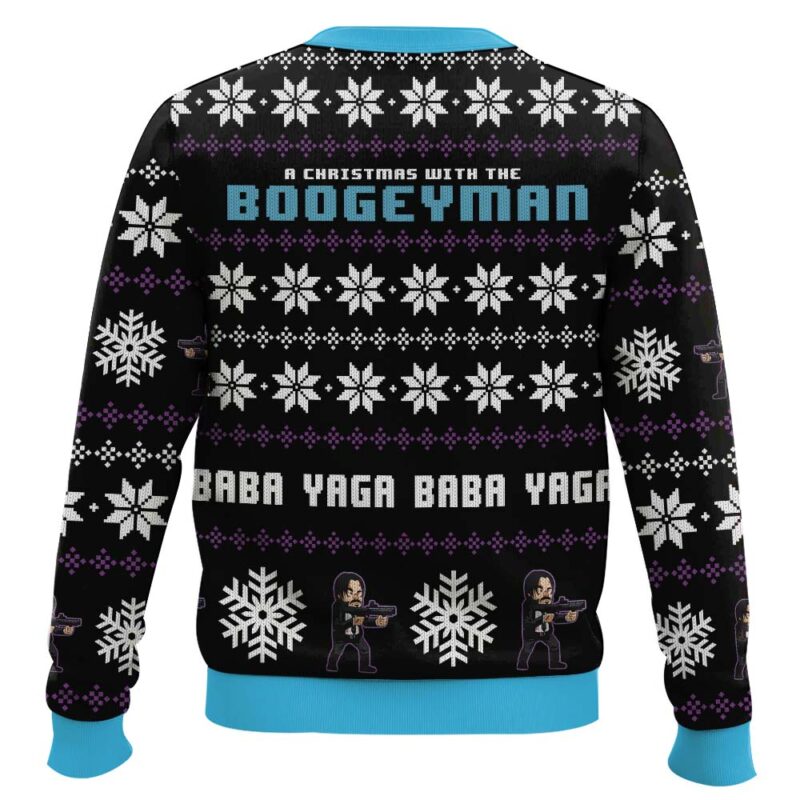 Hooktab Christmas With The Boogeyman John Wick Ugly Christmas Sweater Hooktab Christmas With The Boogeyman John Wick Ugly Christmas Sweater