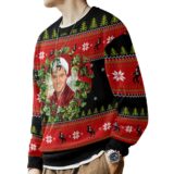 Hooktab Christmas Wreath Elvis Presley Ugly Christmas Sweater