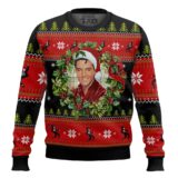 Hooktab Christmas Wreath Elvis Presley Ugly Christmas Sweater
