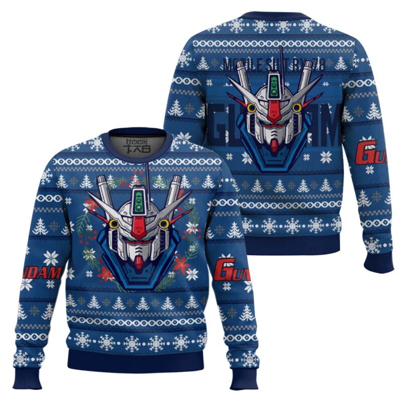 Hooktab Christmas Wreath RX 78 Gundam Ugly Christmas Sweater Hooktab Christmas Wreath RX 78 Gundam Ugly Christmas Sweater