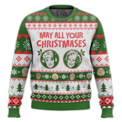 Hooktab Christmases Bea White The Golden Girls Ugly Christmas Sweater
