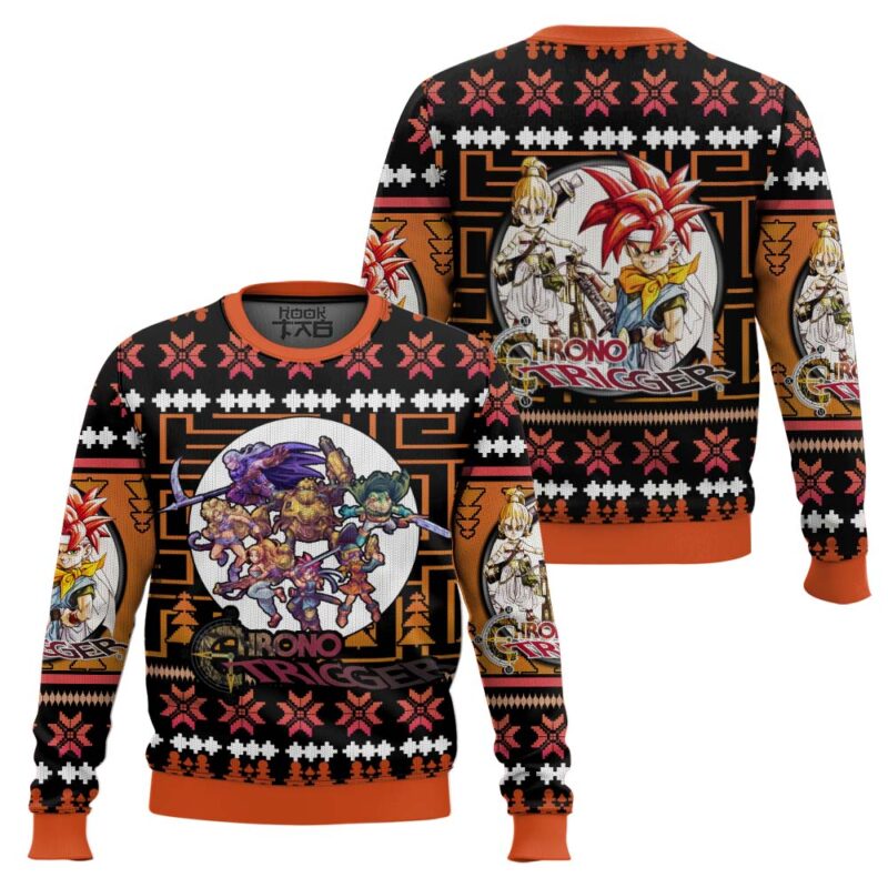 Hooktab Chrono Heroes Chrono Trigger Ugly Christmas Sweater Hooktab Chrono Heroes Chrono Trigger Ugly Christmas Sweater