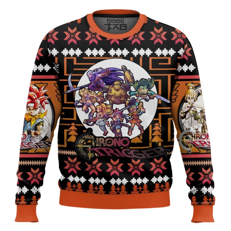 Hooktab Chrono Heroes Chrono Trigger Ugly Christmas Sweater
