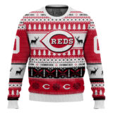 Hooktab Cincinnati Reds - Custom Name And Number Ugly Sweater