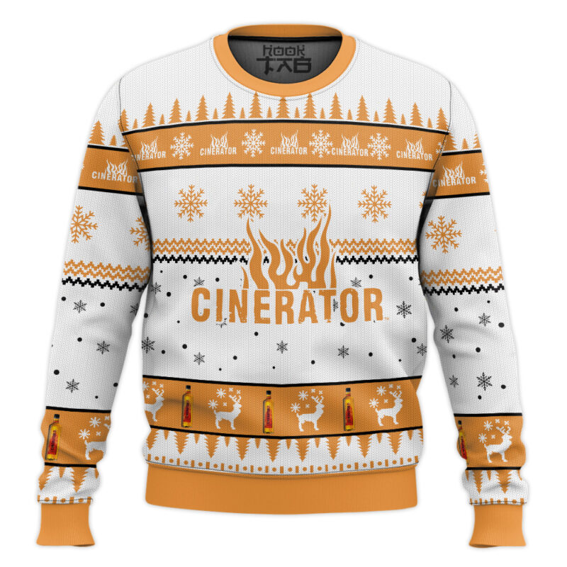 Hooktab Cinerator Whiskey Ugly Christmas Sweater