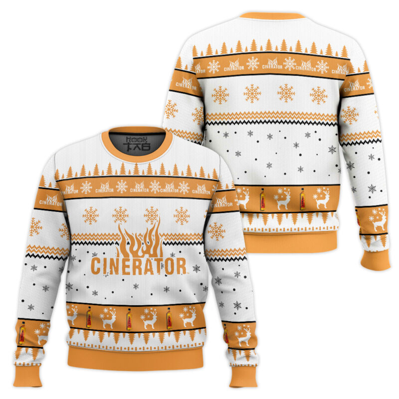 Hooktab Cinerator Whiskey Ugly Christmas Sweater Hooktab Cinerator Whiskey Ugly Christmas Sweater
