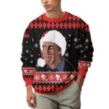 Hooktab Clark Face National Lampoon's Vacation Ugly Christmas Sweater