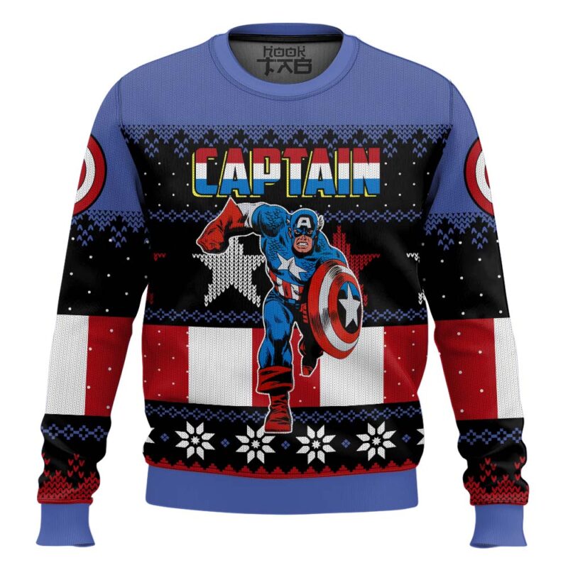 Hooktab Classic Christmas Captain Ugly Christmas Sweater Hooktab Classic Christmas Captain Ugly Christmas Sweater