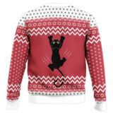 Hooktab Climbing Black Cat Ugly Christmas Sweater