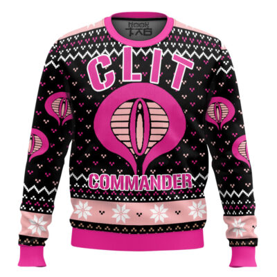 Hooktab Clit Commander Ugly Christmas Sweater