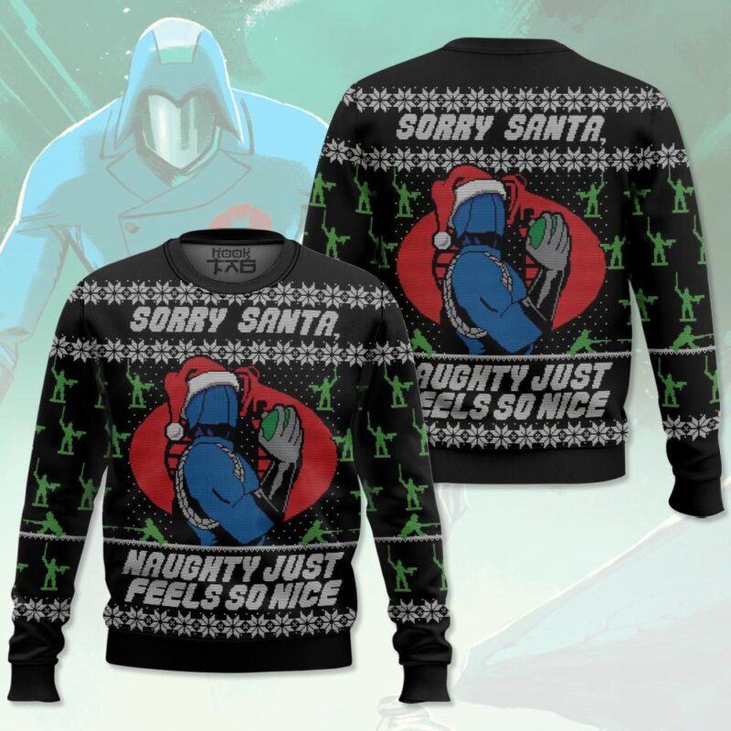 Hooktab Cobra Commander “Sorry Santa” Ugly Christmas Sweater Hooktab Cobra Commander “Sorry Santa” Ugly Christmas Sweater
