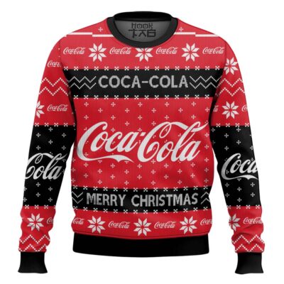 Hooktab Coca-Cola Merry Christmas Ugly Christmas Sweater