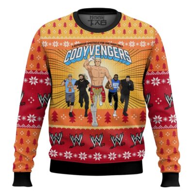 Hooktab Cody Rhodes Codyvengers WWE Ugly Christmas Sweater
